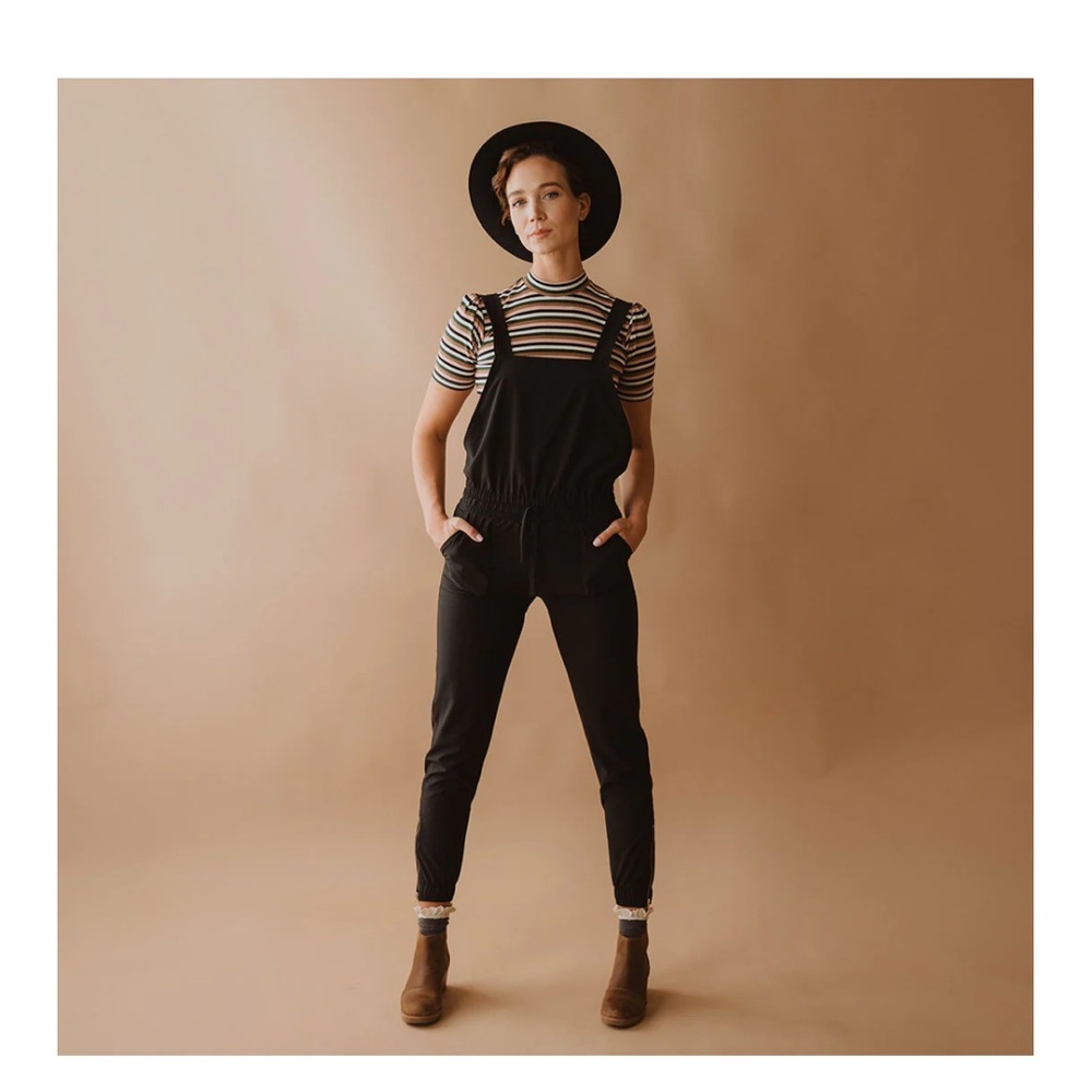 BLACK CLASSIC OVERALL JUMPSUIT ALBION SMALL TALL